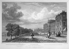 Schloss Biebrich um 1832 auf einem Stich nach Tombleson - William Tombleson [Public domain], via Wikimedia Commons