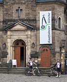Radfahrer Kirche
