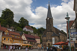 Radfahrer Kirche